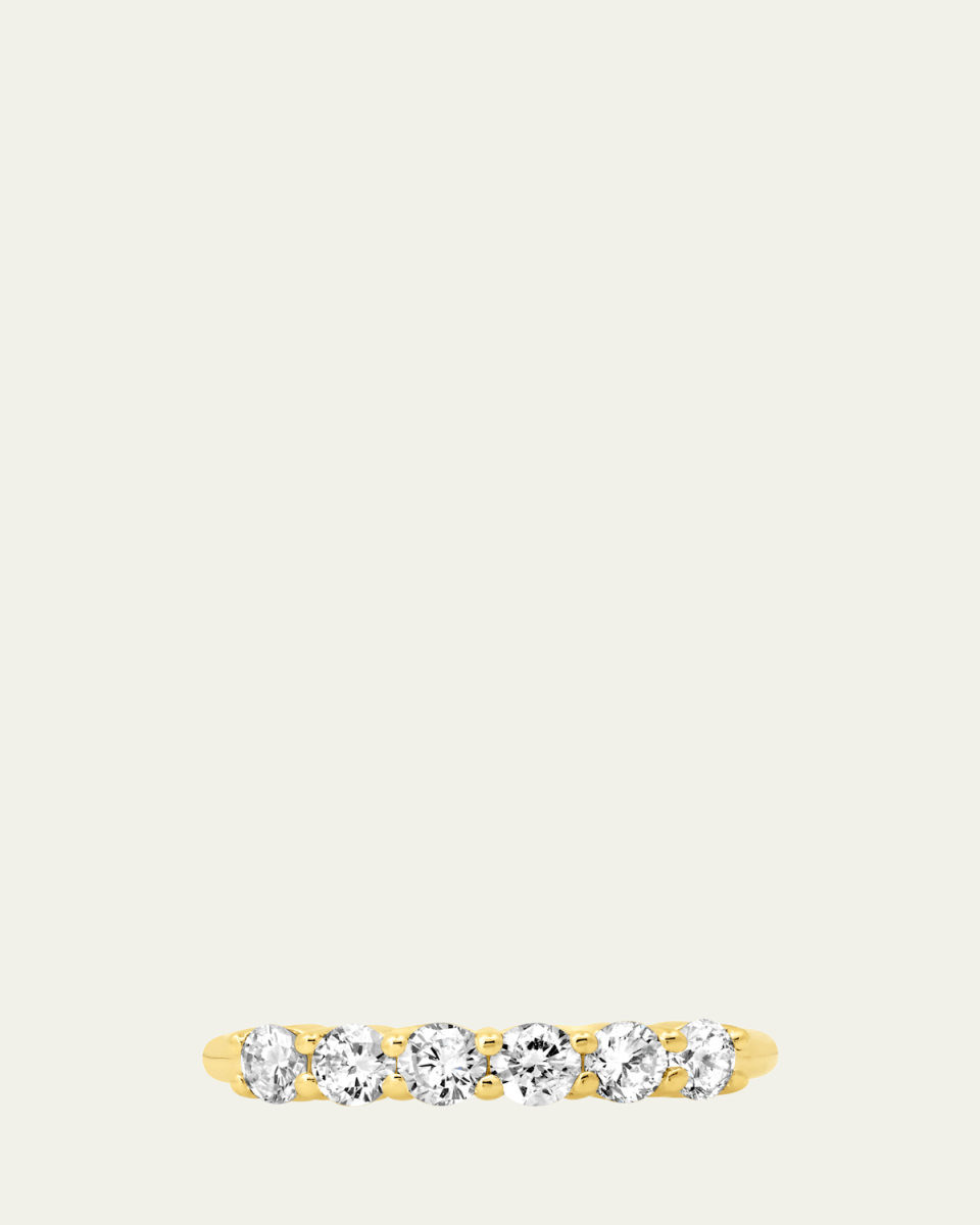 18K Yellow Gold 4 Prong Ring with Diamonds